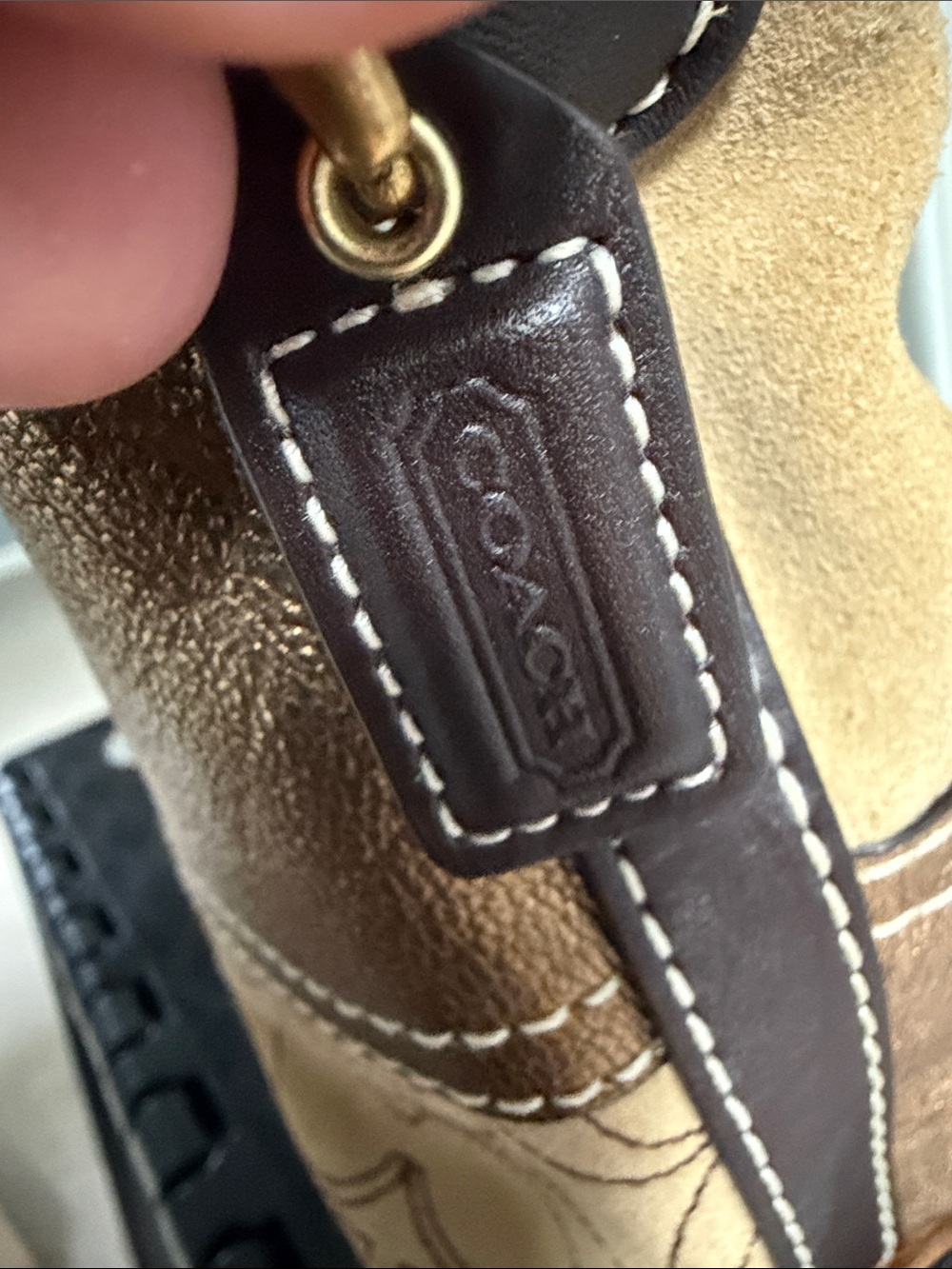 Coach Patchwork Metallic Mini Purse - Picture 7 of 8